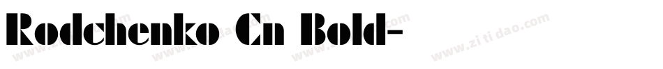 Rodchenko Cn Bold字体转换